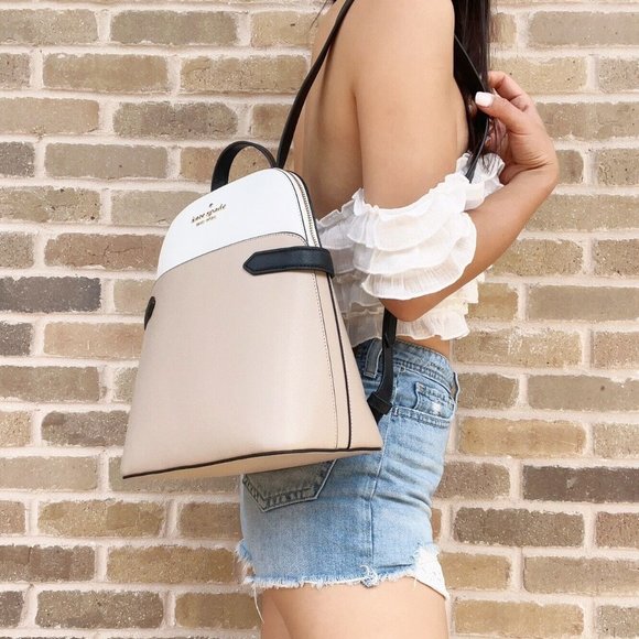 Kate Spade Dome Top Zip Backpack Multi Leather - Picture 3 of 5